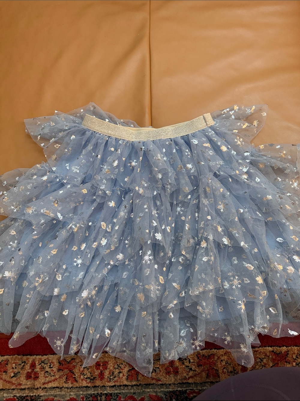 Frozen 2 Layered Tulle Skirt with Sparkle Waistband